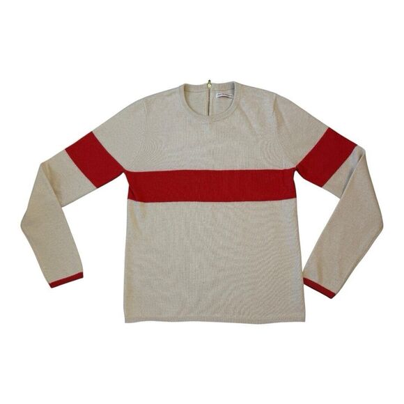 Frances Valentine Sweater Womens Size XS Spencer Crewneck XO Oatmeal Orange - Picture 2 of 16